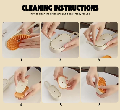 Cepillo de Mascotas de Vapor Expandible Multicolor