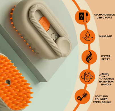 Cepillo de Mascotas de Vapor Expandible Multicolor