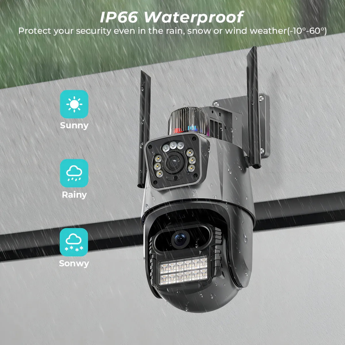 Sistema de Vigilancia Inteligente: Cámara Dual Lens 360° con Alarma de Disuasión Activa