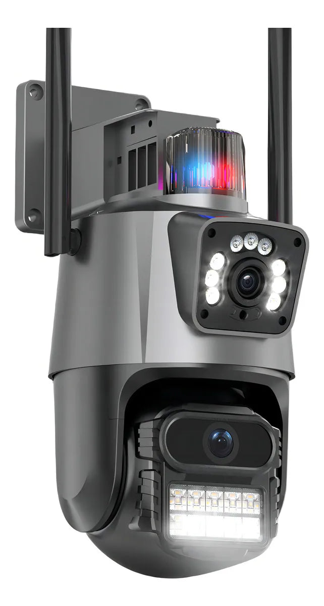 Sistema de Vigilancia Inteligente: Cámara Dual Lens 360° con Alarma de Disuasión Activa