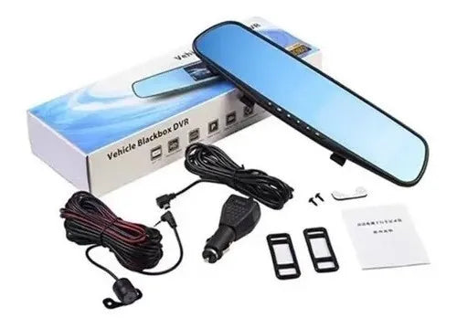 Espejo Retrovisor Doble Cámara Pantalla 4.3'' Full HD para Carro